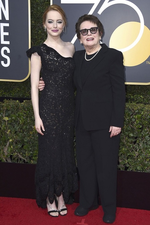 Emma Stone Louis Vuittonban és Billie Jean King teniszbajnok