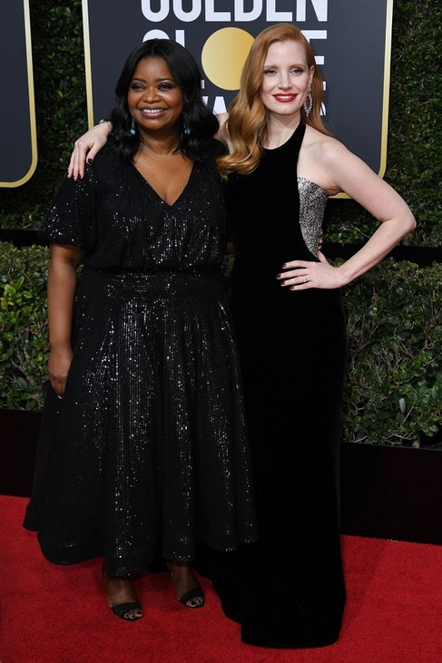 Octavia Spencer Tadashi Shojiban és Jessica Chastain Armani Privében