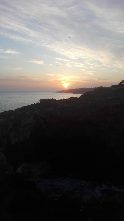 Ilyen volt a naplemente a Boca Do Inferno, azaz a Pokol szája felőli részről nézve