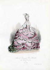 Marie Antoinette egy 1777-es divatrajzon