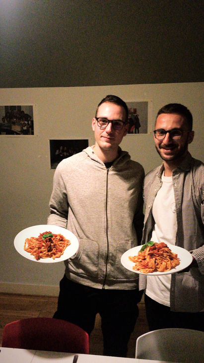 Olasz fiúk az Erasmuson, persze folyton tésztát ettek