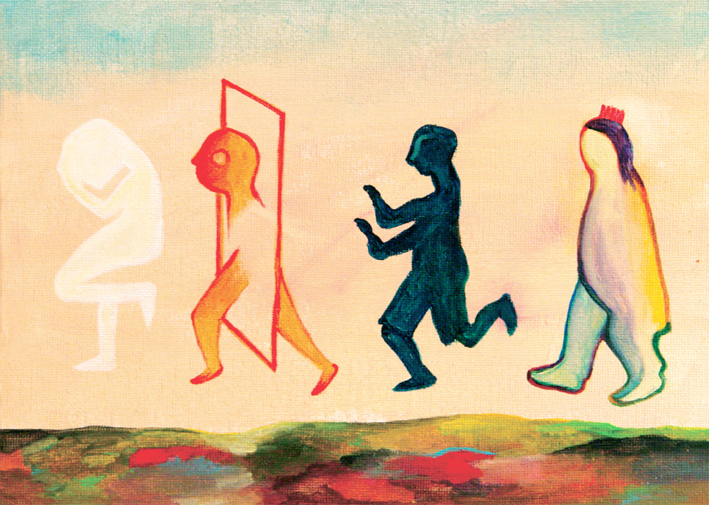 A Szerzetesek sétája című festménye